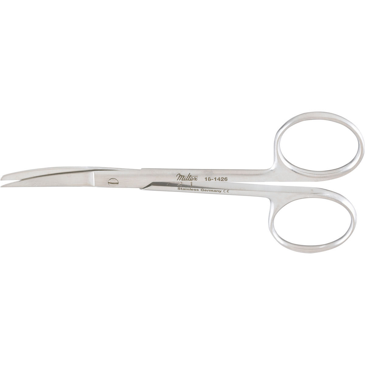 Miltex Knapp Iris Scissors, 4" (10.2 Cm), Curved, Sharp/Blunt Points., 18-1426