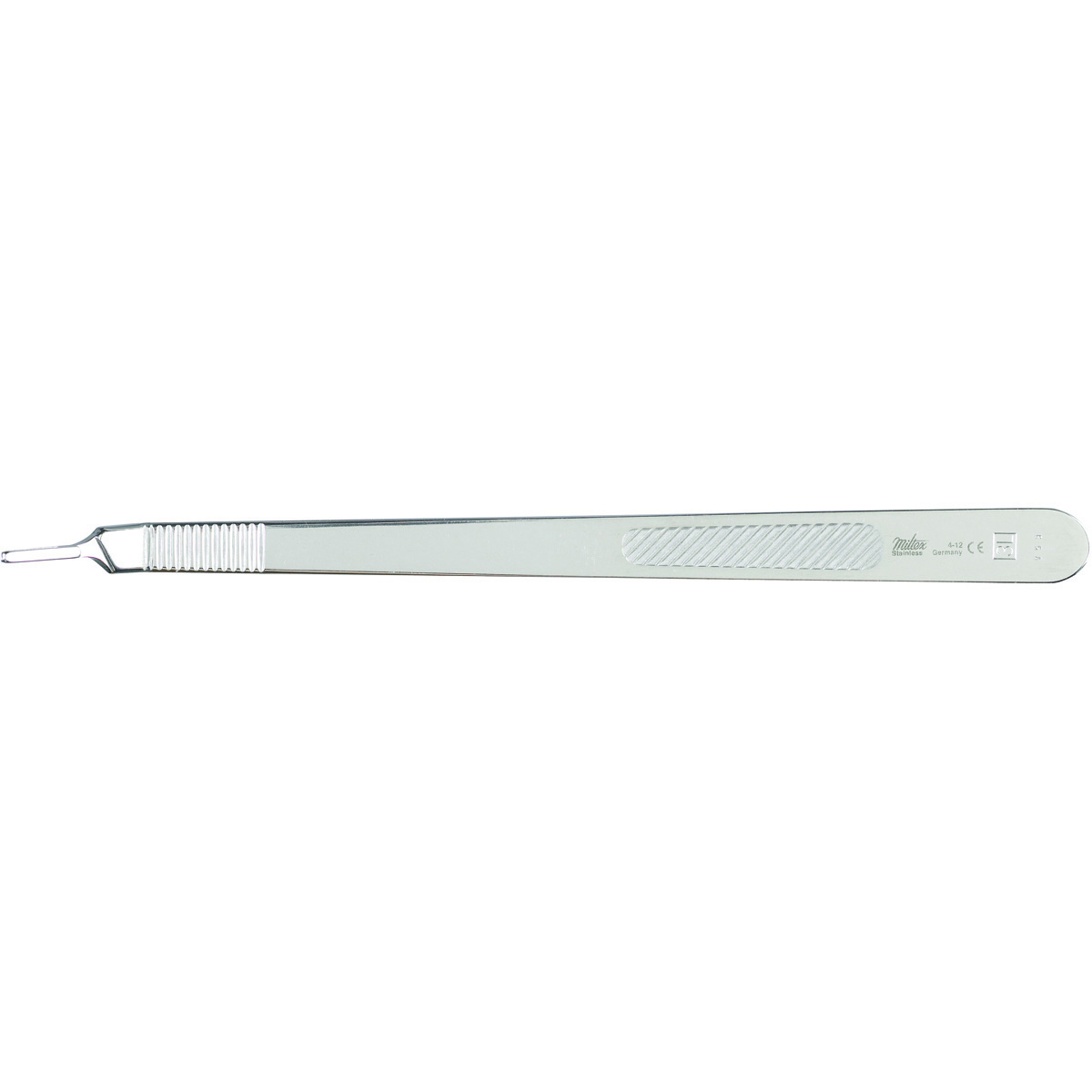 Miltex No 3La Scalpel Handle, 8" (205Mm), Angled Tip, For Deep Surgery, Extra Fine, Fits Blade Sizes 10, 11, 12, 12B, 15 & 15C, 4-12