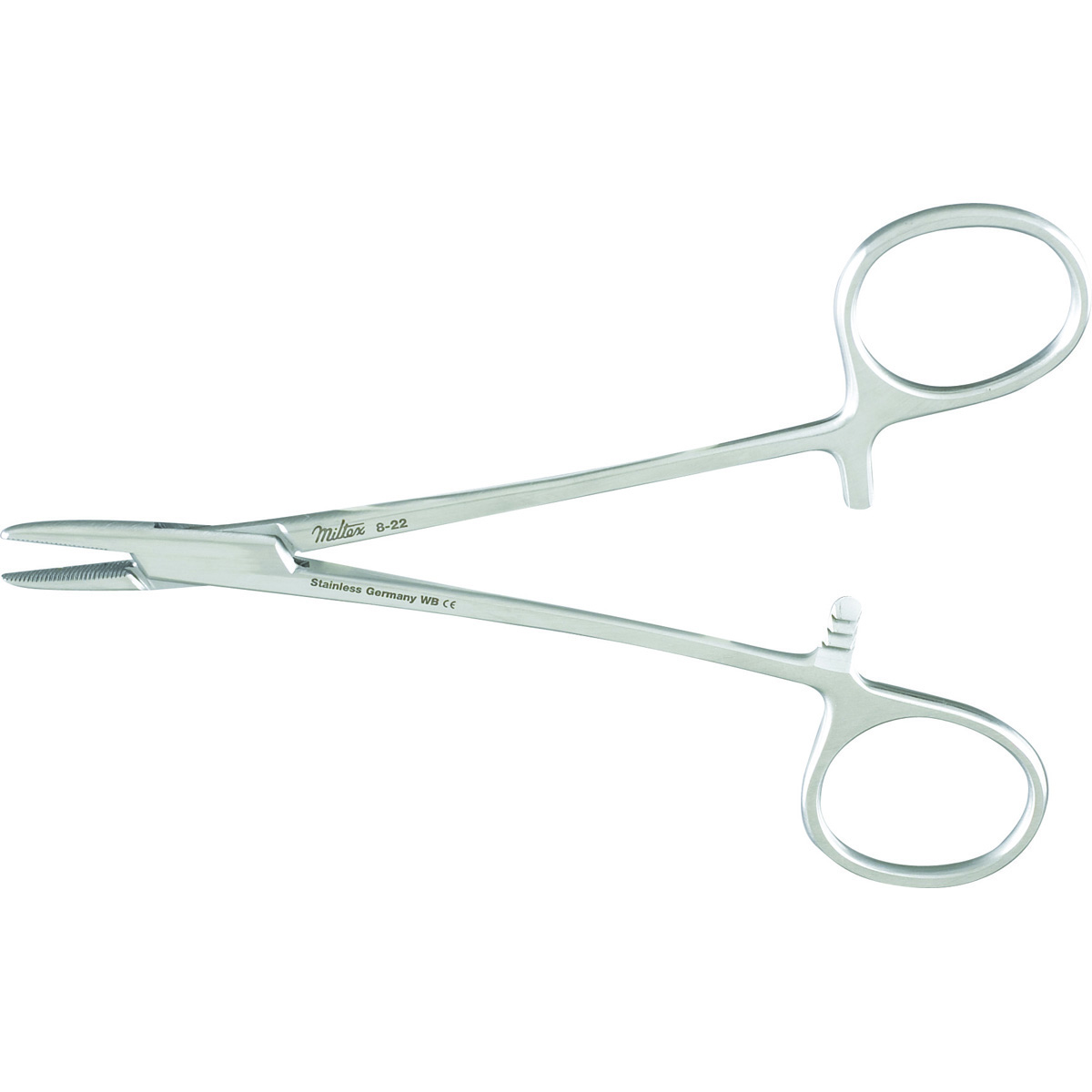 Brown Needle Holder, 5-1/4" (132Mm), Convex Jaws, Fine Serratons, 8-22