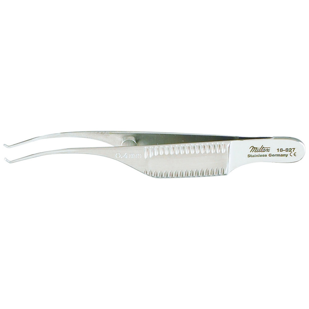 Miltex Troutman-Barraquer Colibri Type Corneal Utility Forceps, 3" (7.6 Cm), 1 X 2 Teeth, 0.4 Mm, Tying Platform, 18-827