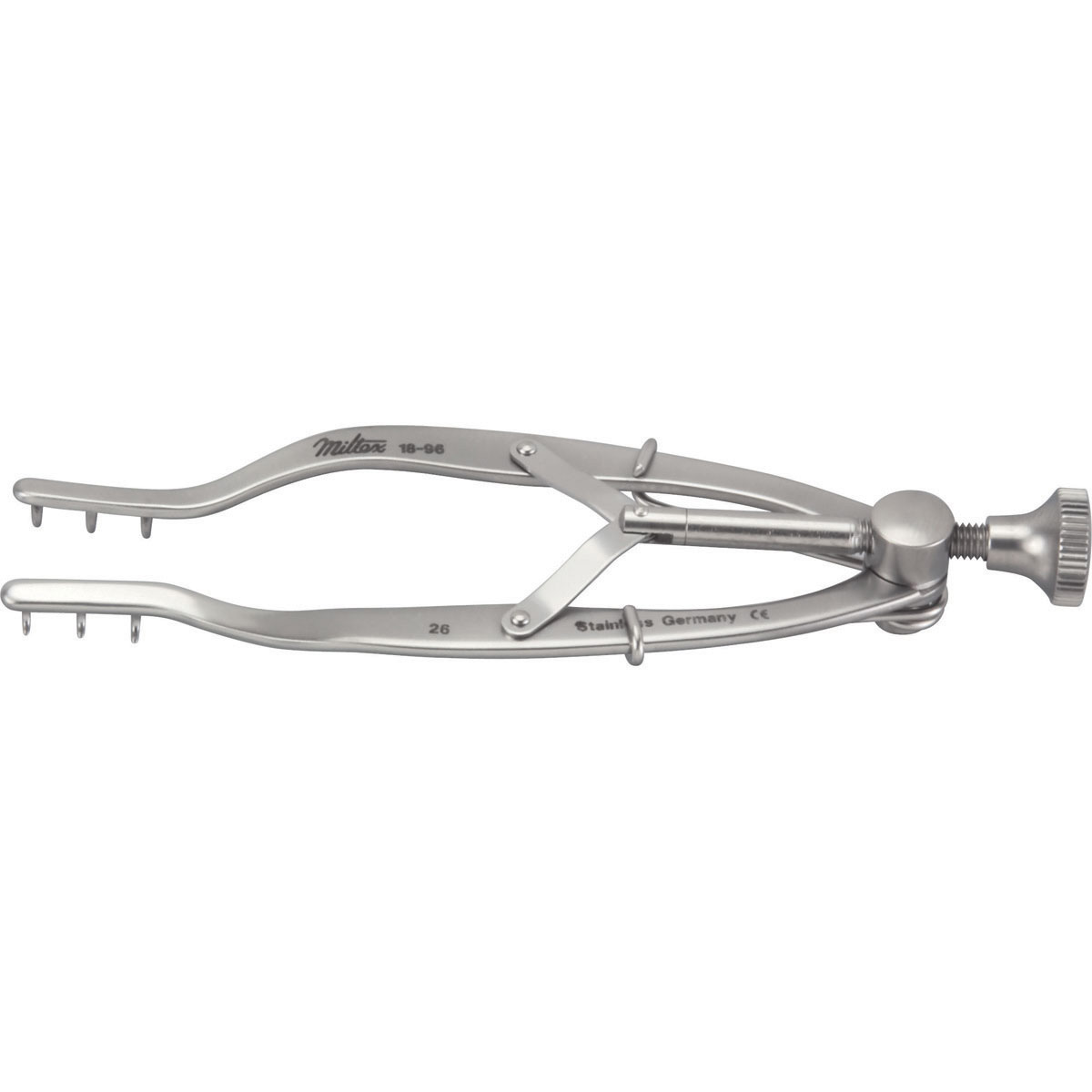 Miltex Stevenson Lacrimal Sac Retractor, 3-1/4" (8.3 Cm), 3 X 3 Prongs 3 Mm Deep, 18-96
