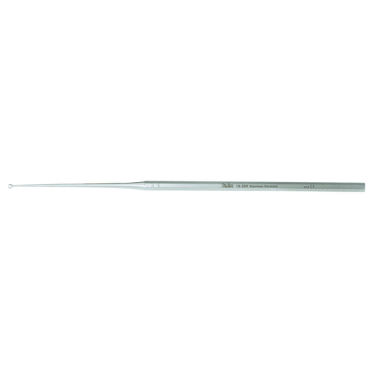 Miltex Buck Ear Curette, 6-1/2" (16.5 Cm), Angled, Blunt, Size 0, 19-292
