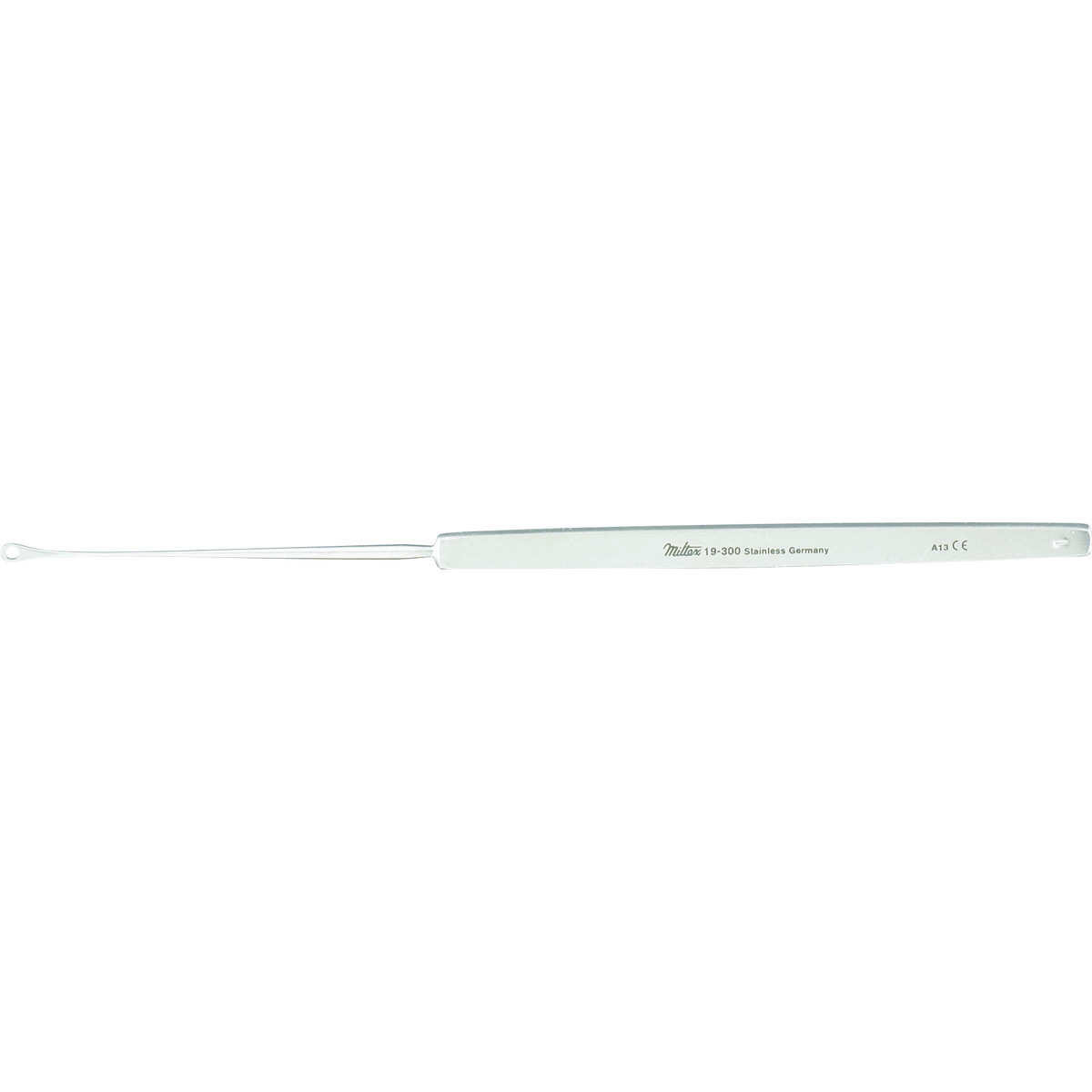 Miltex Shapleigh Ear Curette, 6" (15.2 Cm), Small Size, Serrated Loop, 19-300