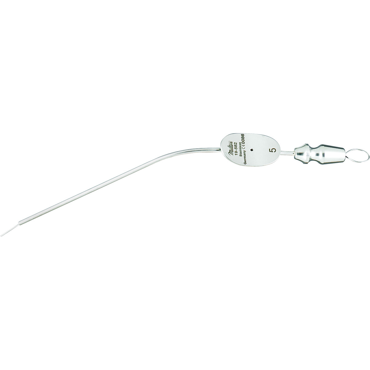 Miltex Baron Suction Tube, 5 French (1.7 Mm), Finger Cut-Off, Working Length 7.5 Cm, 19-582