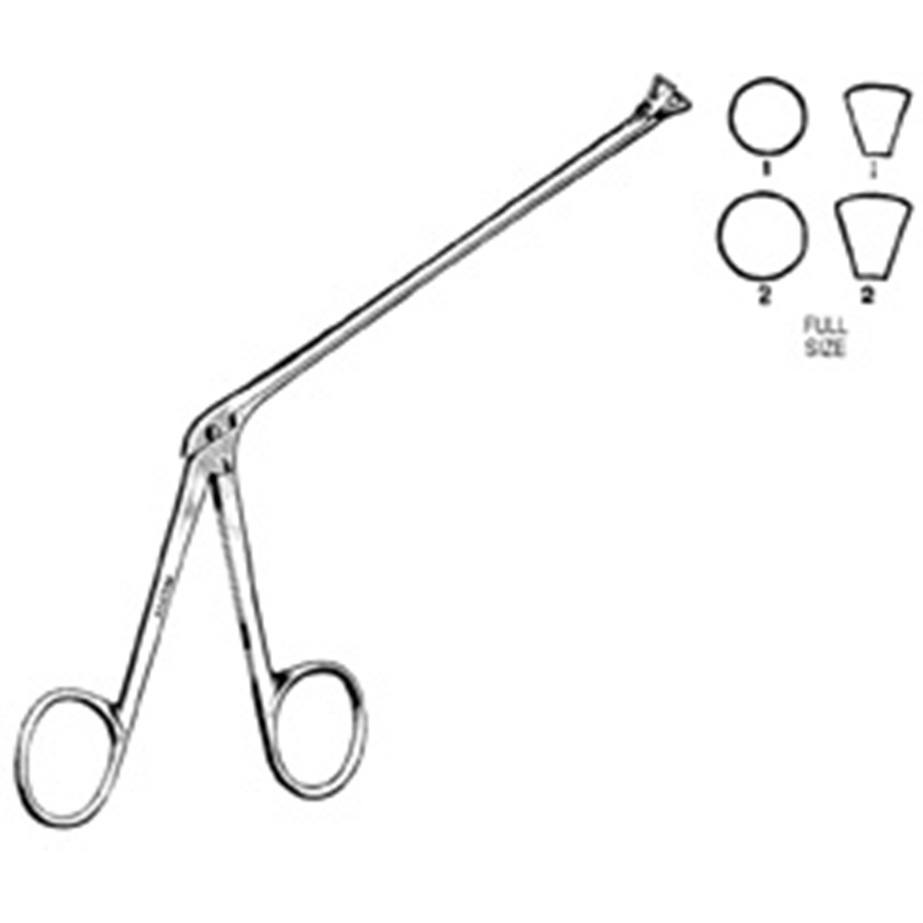 Miltex Meltzer Adenoid Punch, 5" (12.7 Cm) Shaft, Small Round Jaws, Basket, Size 1, 20-922