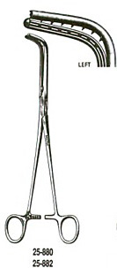 Miltex Sarot Bronchus Clamp, 8-3/4" (225Mm), Left, 1-5/8" (42.5Mm) Jaw, 25-880