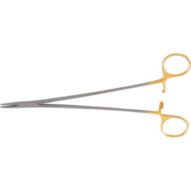 Miltex Crile-Wood Quick Release Needle Holder, 9" (230Mm), Serrated Jaws, 4000 Teeth Per Square Inch, Tungsten Carbide., 8-753TC
