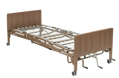 Manual Bed with Full-Length Side Rails