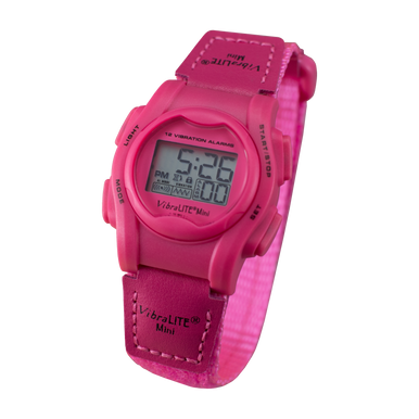 VibraLITE Mini Vibration Watch, Hook and Loop Style, Pink