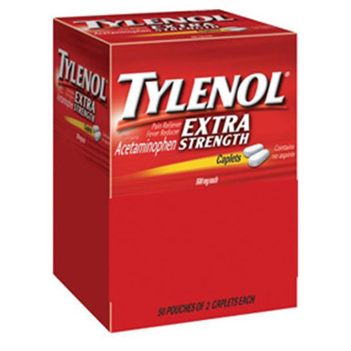 Tylenol 500mg Caplets Extra Strength Industrial Pack 50x2/Bx