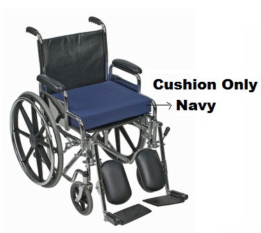 DMI Polyfoam Wheelchair Cushion, Standard, Navy, 16 x 18 x 2