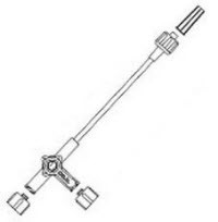 Medex Three-Way StopCock with 6" Low Volume Pressure Line, 25/cs