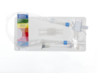 Medline Double Swivel Closed Suction Catheters, 12FR, T-Piece, 10/cs