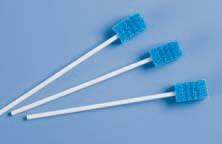 Medline DenTips Disposable Oral Swabs, Untreated - Blue