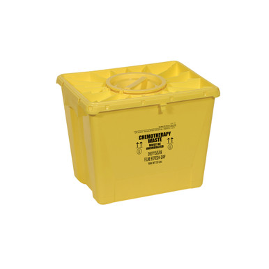 Medline Chemotherapy Containers, Yellow, 8 Gallon, 9/cs