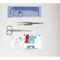Medline E-Kits Suture Removal Tray with Littauer Scissors & Metal Forceps, 50/cs