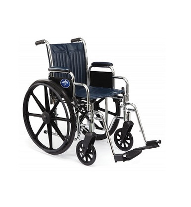 Medline Excel 2000 Wheelchair, 16x16, Navy