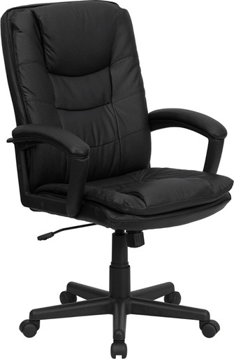 Flash Furniture High-back Black Leather Executive Swivel Office Chair
