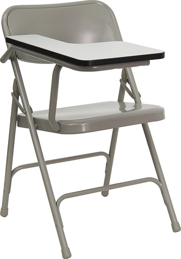 Flash Furniture Premium Folding Chair with Right Tablet, Steel