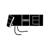 W. A. Baum Cuff and Double Tube Bag with 2 Threaded Adapters, Large Arm, Scarlet, Latex Free