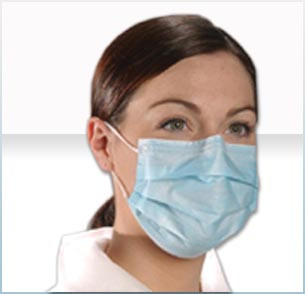 AlphaAir Face Masks, Earloops, Blue, 500/cs - Medex Supply