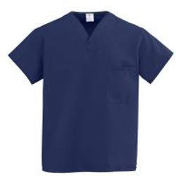 Medline ComfortEase Unisex One-Pocket Reversible Scrub, Midnight Blue, 5XL