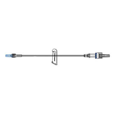 IV Extension Set McKesson Needle-Free Port Small Bore 30 Inch Tubing Without Filter Sterile