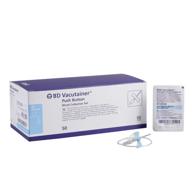 BD Vacutainer Push Button Blood Collection Set 23 Gauge 3/4 Inch Needle Length Safety Needle 12 Inch Tubing Sterile
