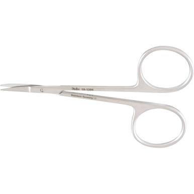 Miltex Bonn Miniature Iris Scissors, 3-1/2" (8.9 Cm), Curved, With 15 Mm Blades., 18-1394