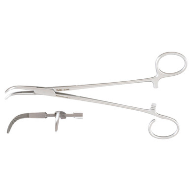 Miltex Sawtell Tonsil Hemostat Forceps, 7-1/2" (19.1 Cm), Full Curve, One Open Ring, 22-666