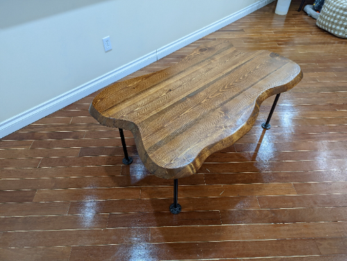 Live Edge Coffee Table | Wood Table | Modern Rustic Wood Table | Industrial Coffee Table | Tea Table | Ellipse Table