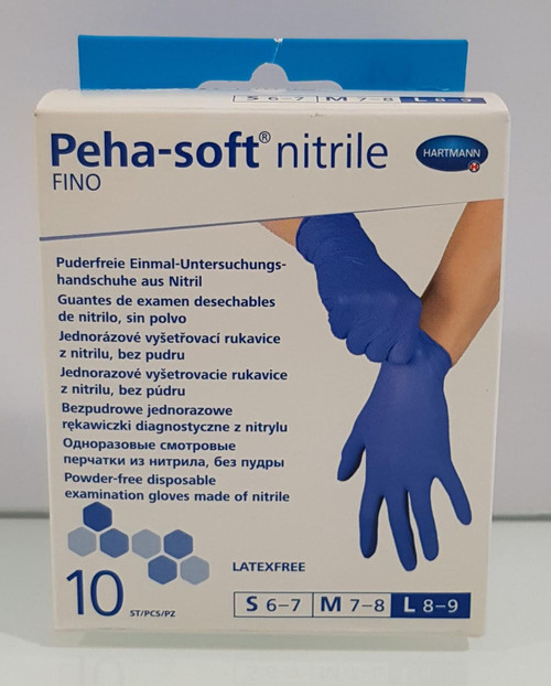 Guantes desechables de nitrilo peha-soft talla l 10 U.