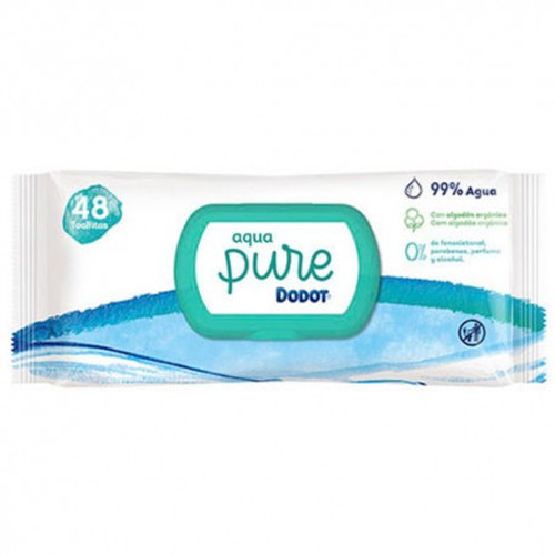 Dodot aqua pure toallitas algodón orgánico 99% agua 48 unidades