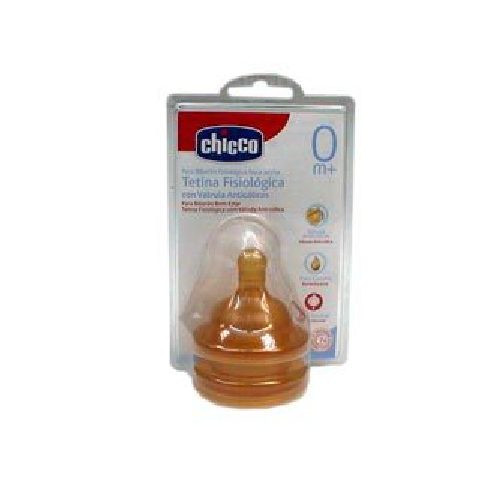 ChiCCo tetina fisiológica caucho flujo normal boca ancha +0 m, 2 UD