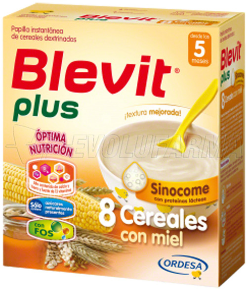 Blevit plus sinocome 8 cereales con miel, 600 g