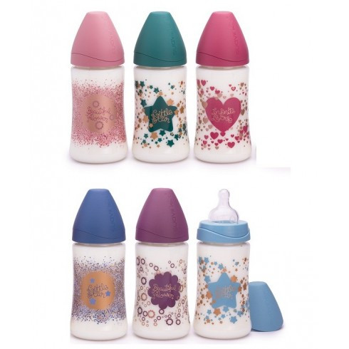 Biberón pp boca ancha t silicona suavinex premium 150 mL