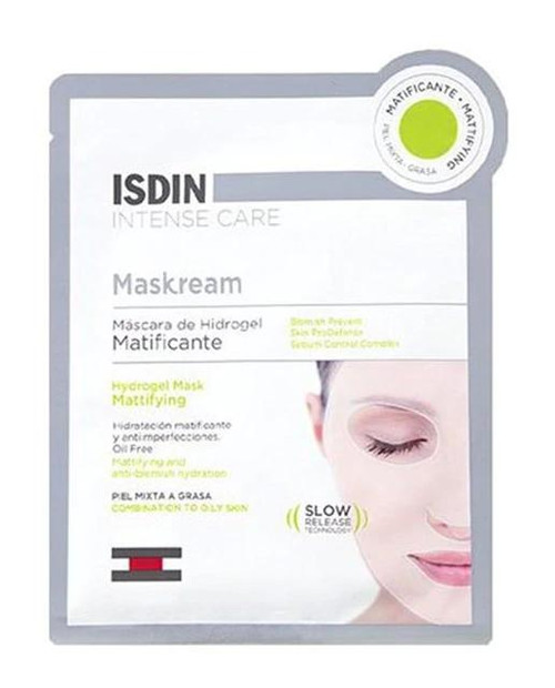 Máscara monodosis de hidrogel matificante maskream isdin