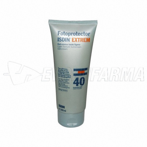 Fotoprotector isdin extrem gel crema - SPF 40 - envase 200 mL.