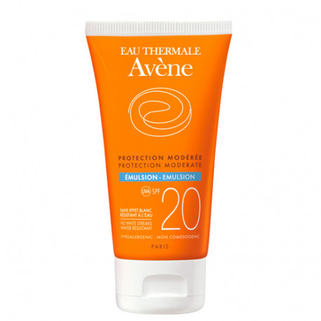 Avene emulsión 20 SPF+ cara pieles normales y mixtas