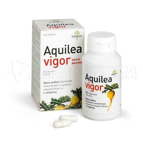 Aquilea vigor. envase con 60 cápsulas.