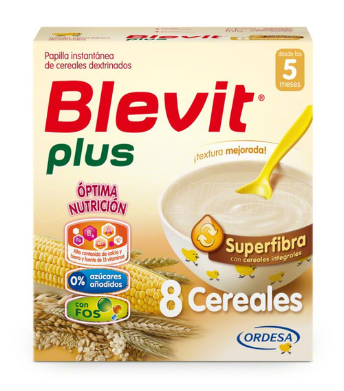 Blevit plus 8 cereales. envase 600 g.