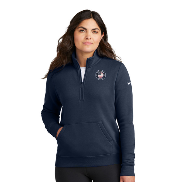Nike Women's Club Fleece Sleeve Swoosh 1/2-Zip