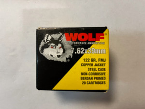 Wolf Performance 7.62x39 122 GR Ammo, Non-Magnetic, Lead Core, Full Copper Jacketed Projectile, Non-Corrosive Wolf Performance 7.62x39 122 GR Ammo, Non-Magnetic, Lead Core, Full Copper Jacketed Projectile, Non-Corrosive