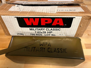 700rds – 7.62x39 Wolf Military Classic 123gr. HP Ammo in Sealed Spam Can 700rds – 7.62x39 Wolf Military Classic 123gr. HP Ammo in Sealed Spam Can