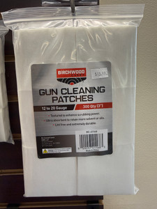 Birchwood Casey cleaning patches 12-20 Gauge