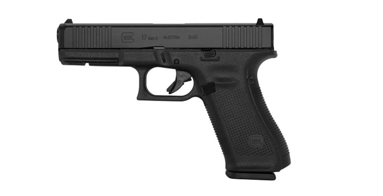 Glock 17 Gen5 9mm 4.49in Black Pistol – 17+1 Rounds