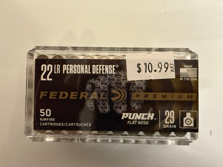 Federal .22LR Personal Defense  Punch Flat Nose 29gr 50RD