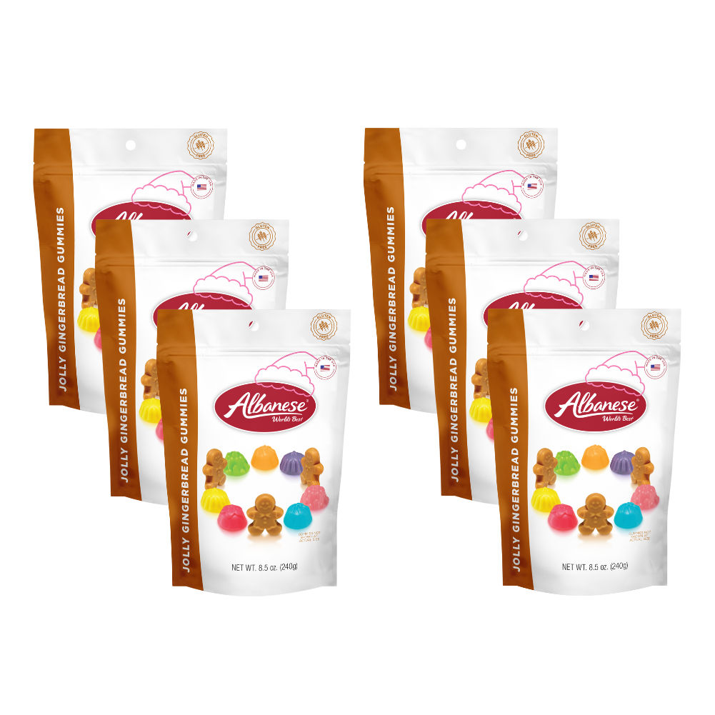 クミ Albanese Jolly Gingerbread Gummies 8.5 oz Resealable Bag | Limited