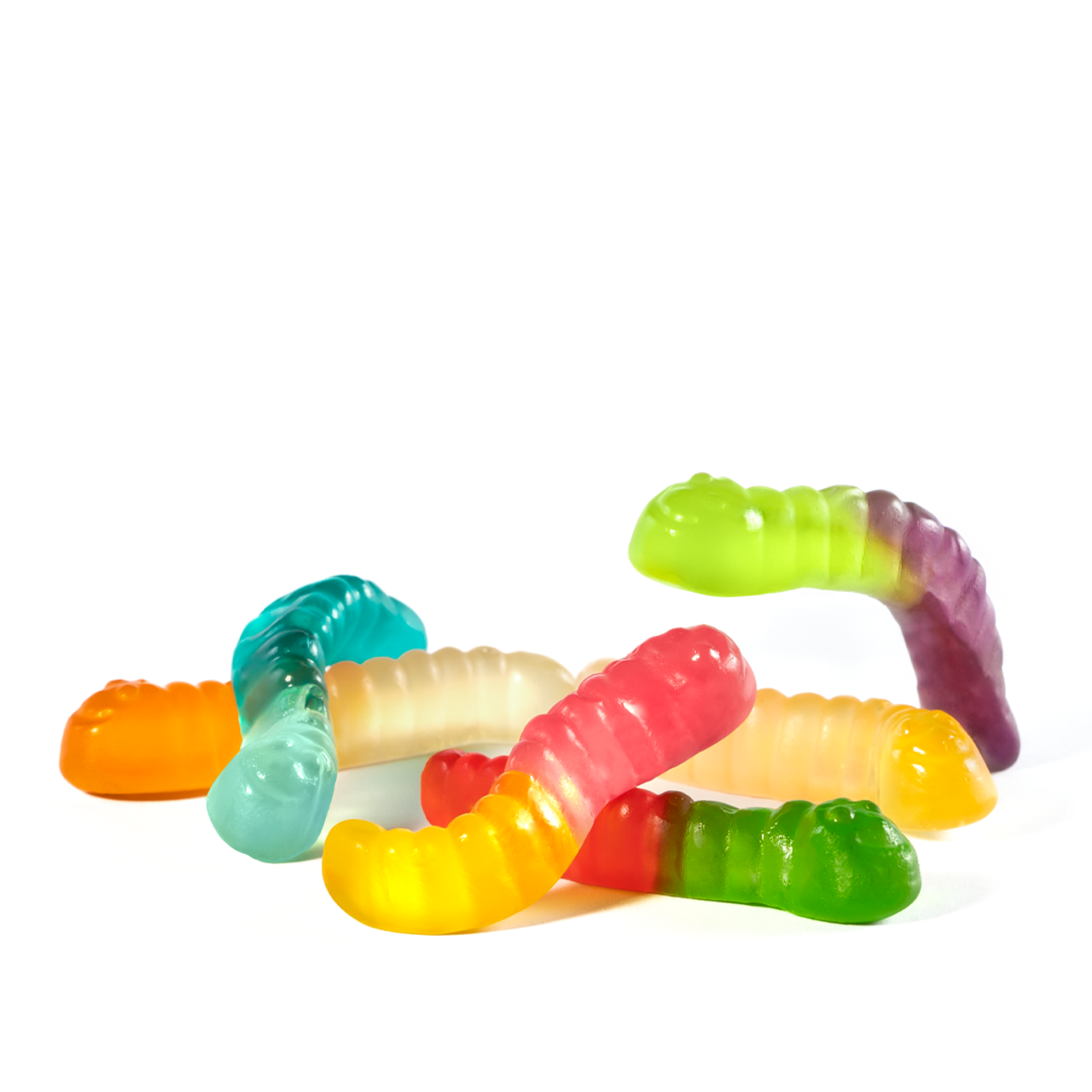 12 Flavor Mini Gummi Worms, Albanese Gummy Worms, Mini Gummies