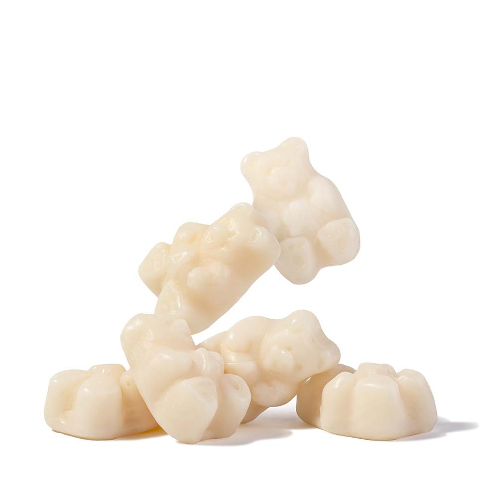 White Strawberry Banana Gummi Bears Albanese Candy
